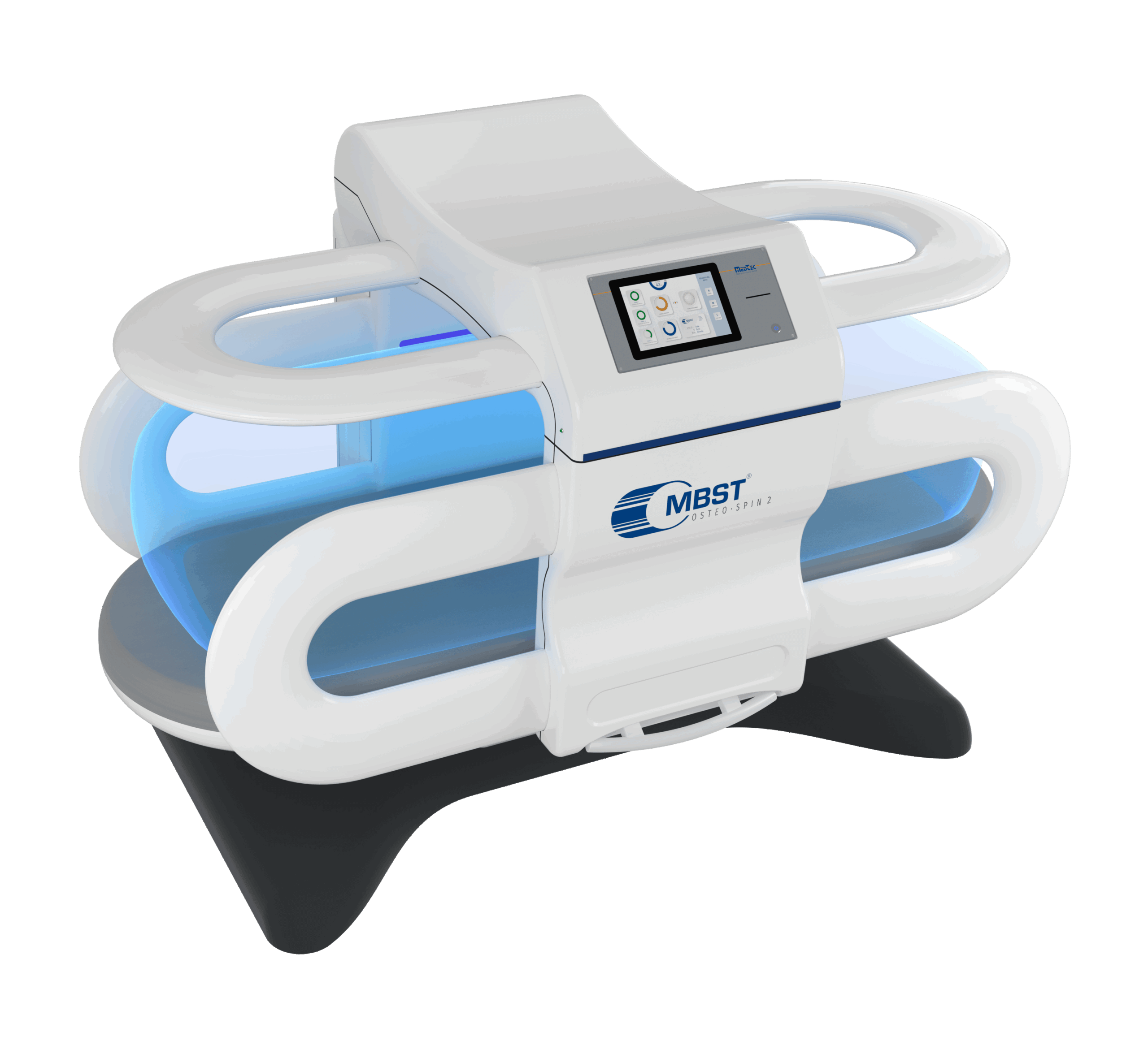 Sistema MBST® ArthroSpin Lift empleado en fisioterapia regenerativa para el tratamiento no invasivo de articulaciones y tejidos de brazos y piernas mediante resonancia magnética terapéutica.