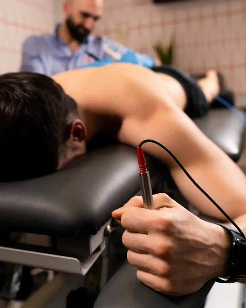 Terapia de electrólisis percutánea con electrodo manual